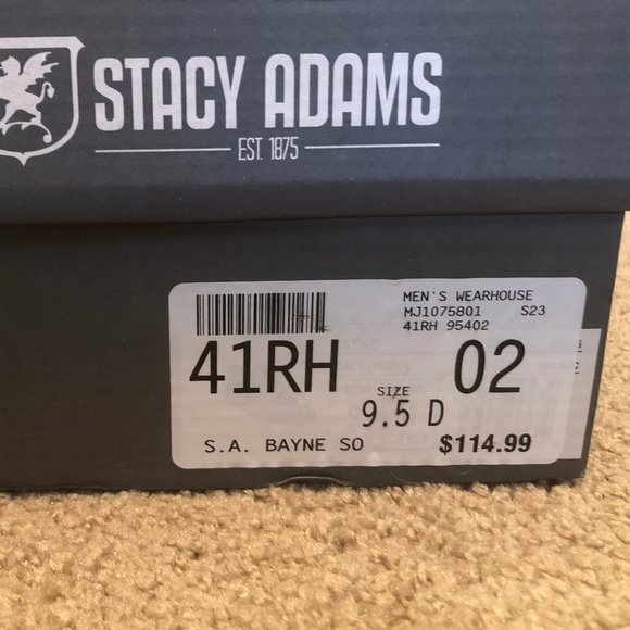 Size 9.5, Black Stacy Adams dress shoes. main image 5